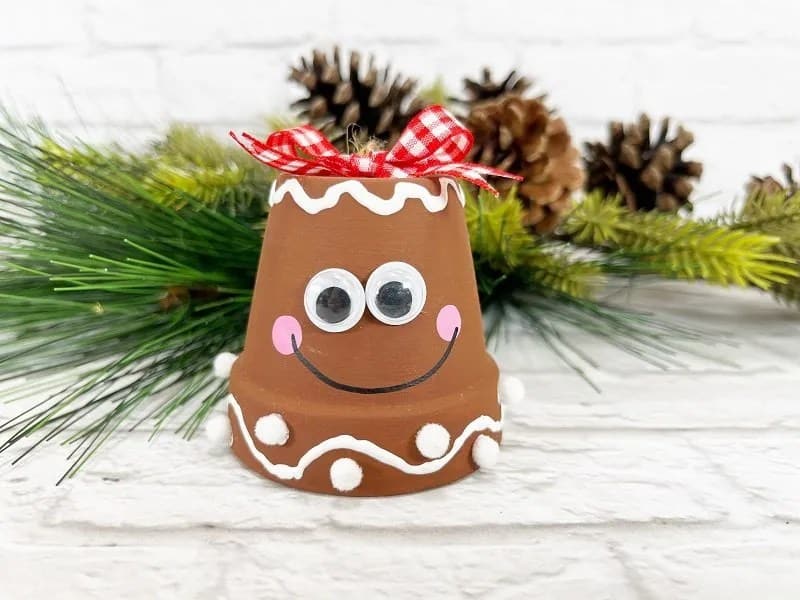 DIY Clay Pot Gingerbread Man
