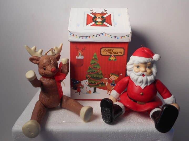 Santa and Rudolph Shelf Sitter