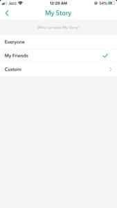 Custom snapchat story