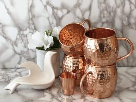 hammered copper mugs