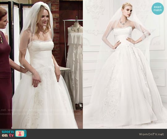 Worn On TV: Summer's strapless wedding gown for "The Young and the Restless"