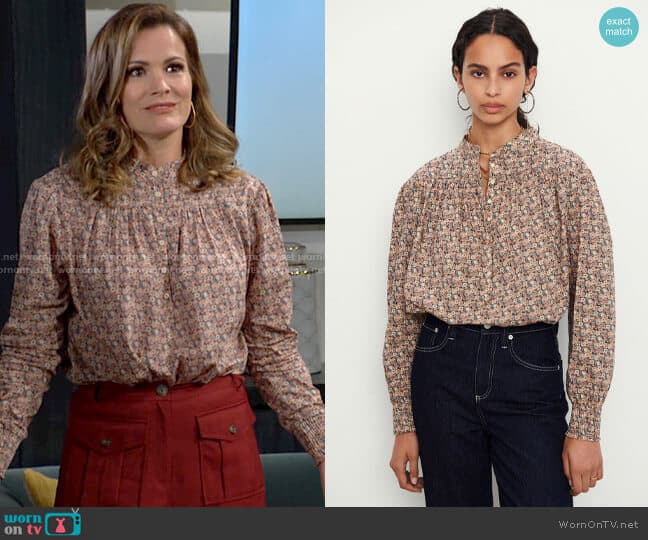 Style & Clothes by Worn On TV "The Young and the Restless" Chelsea’s beige floral button up top