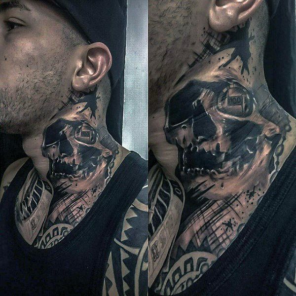 Best hood gangsta neck tattoo designs