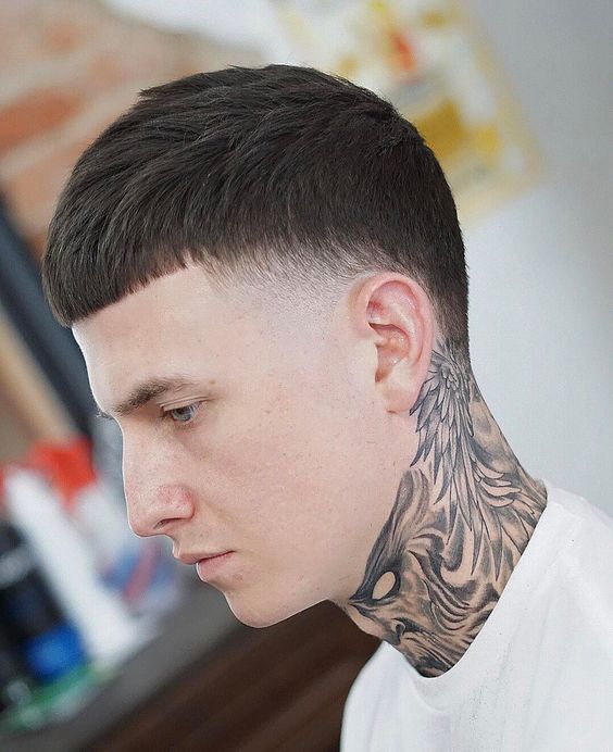 Gangster side neck tattoos for white guys