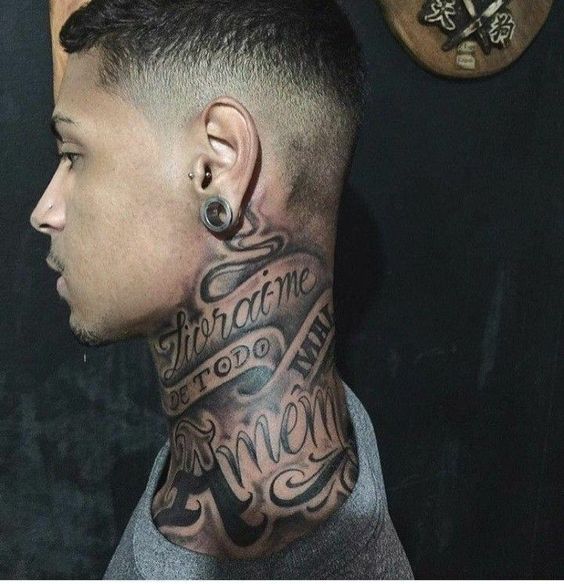 NECK TATTOO FOR GANGSTA LOOK with covering all neck