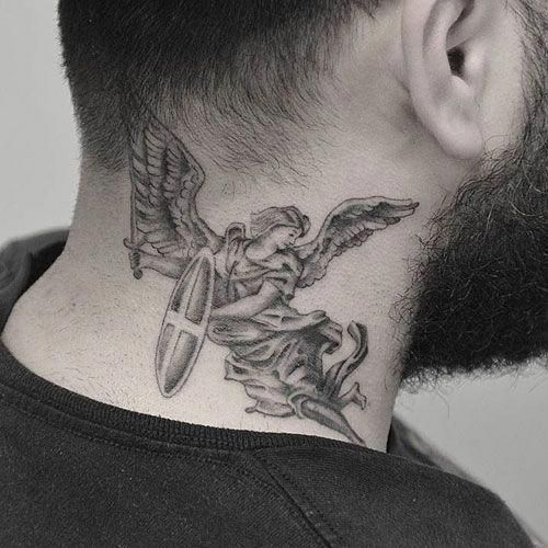 gangsta neck tattoo designs below ear