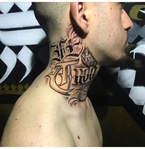 Trending gangsta neck tattoo designs