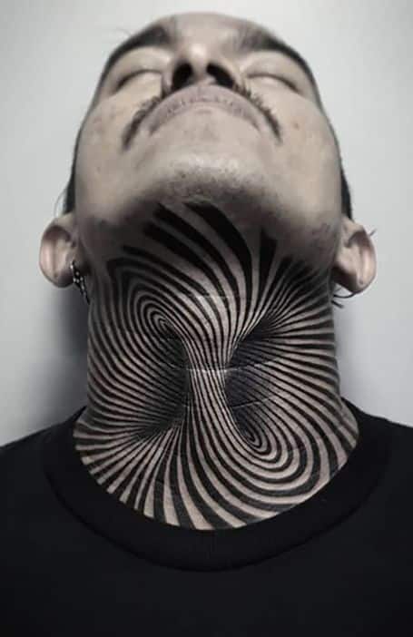 Full Neck gangsta tattoo design illusion