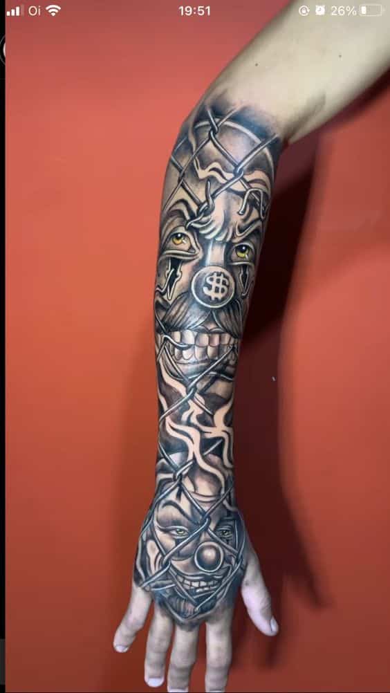 Gangsta Forearm Tattoo Design