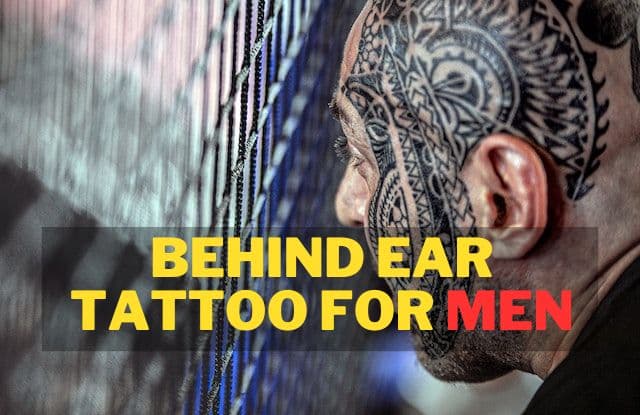 Behind Ear Tattoo for men