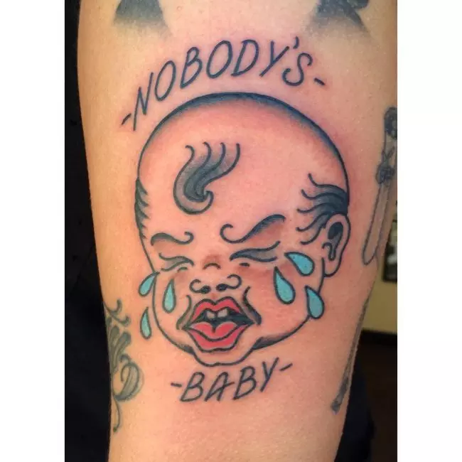  Nobody's Cry baby tattoo