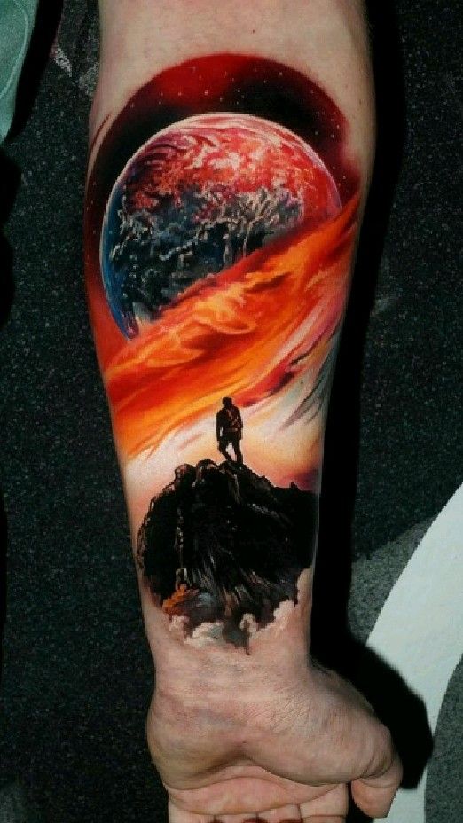 Colourful Mars Tattoo