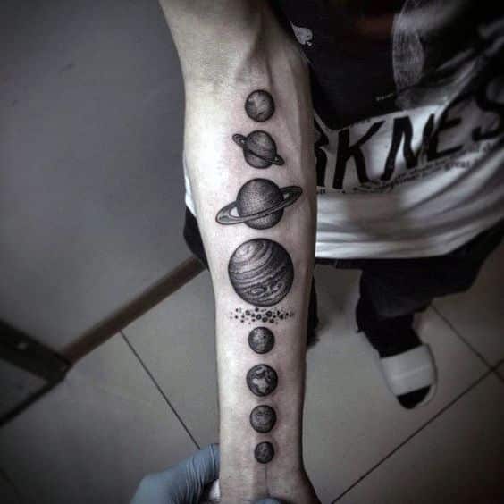 Geographical mars tattoo