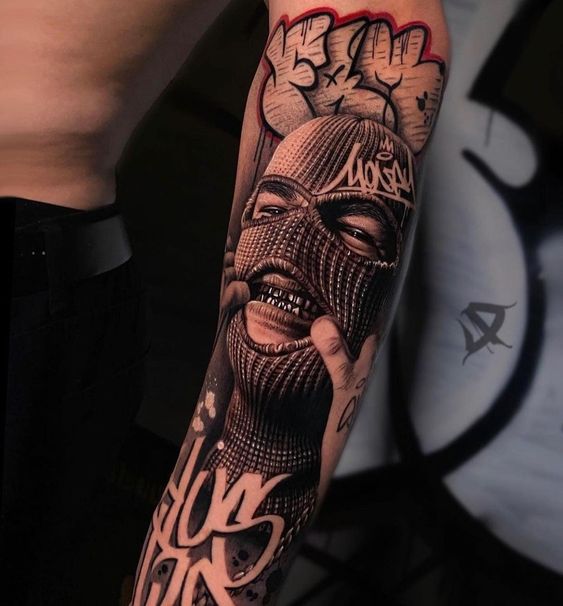 50+ Gangster Hood Forearm Tattoos for Guys