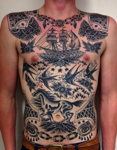 Unique Patchwork Tattoo Ideas - patchwork tattoo ideas male