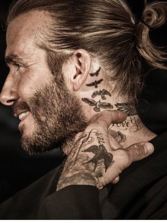 David Beckum Behind Ear tattoo for men