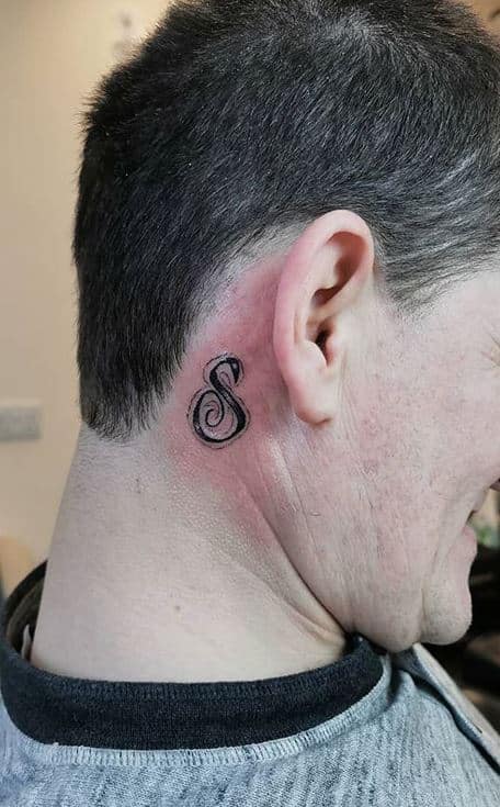 behind the ear tattoo