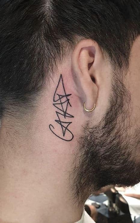 tattoo for behind the ear design