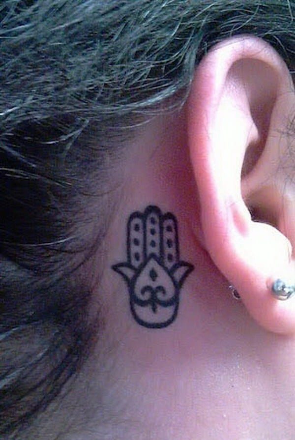 Behind the EAR Tattoo for Men