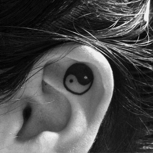 Tattoo inside ear