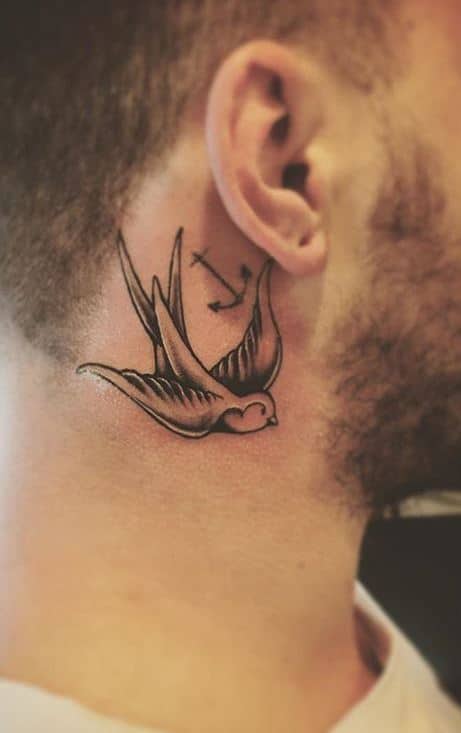 tattoo spot for guys behind ear
