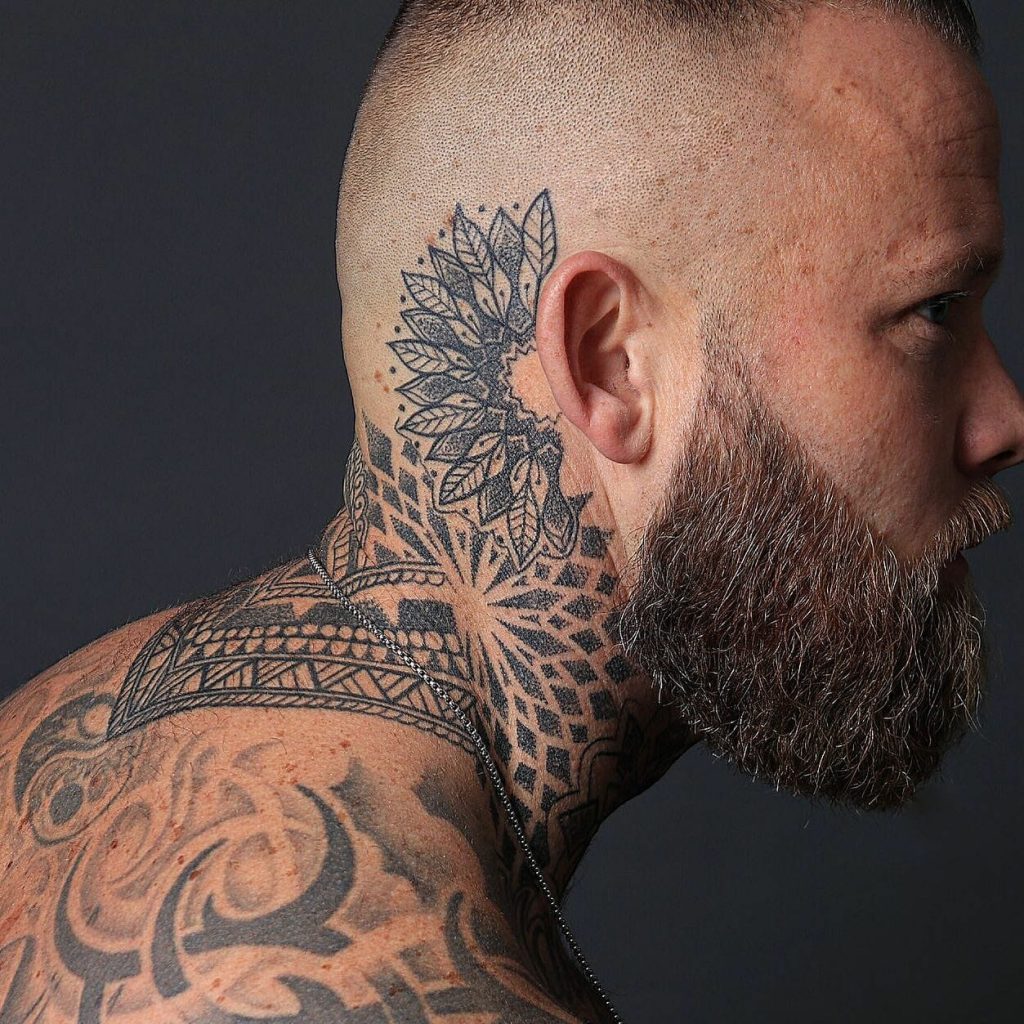 Gangsta in the Hood Behind ear tattoo for men