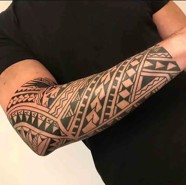 Trible Gangsta Hood Forarms Tattoo Design