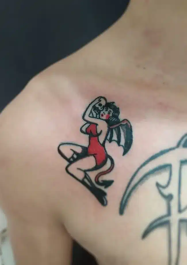 Succubus Tattoo on shoulder