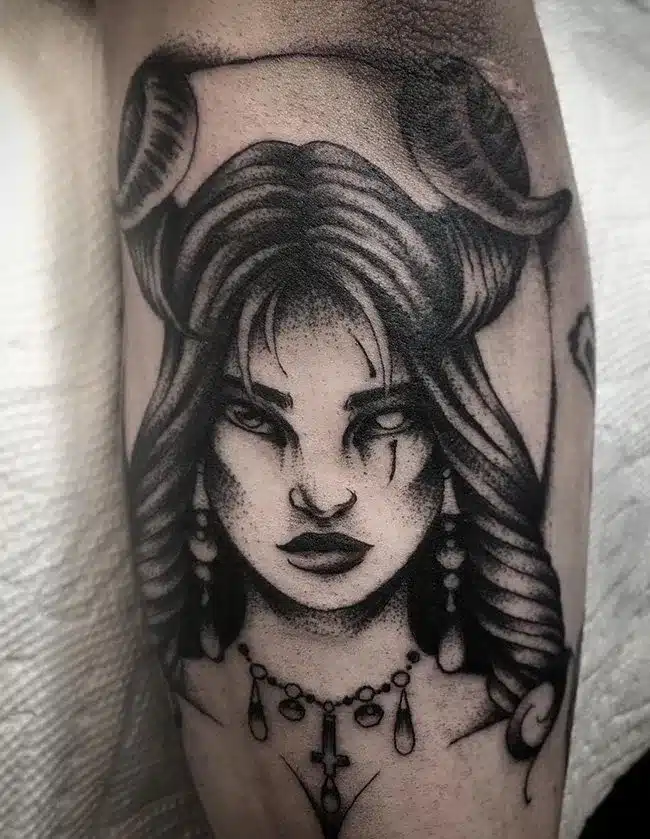 Succubus Tattoo angry girl