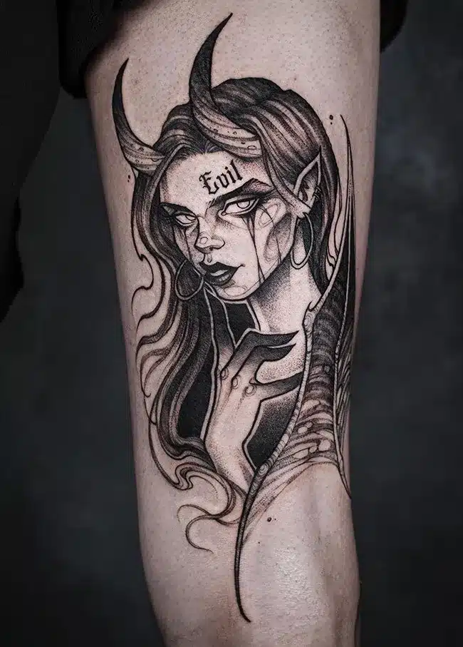 Succubus Tattoo Evil Design