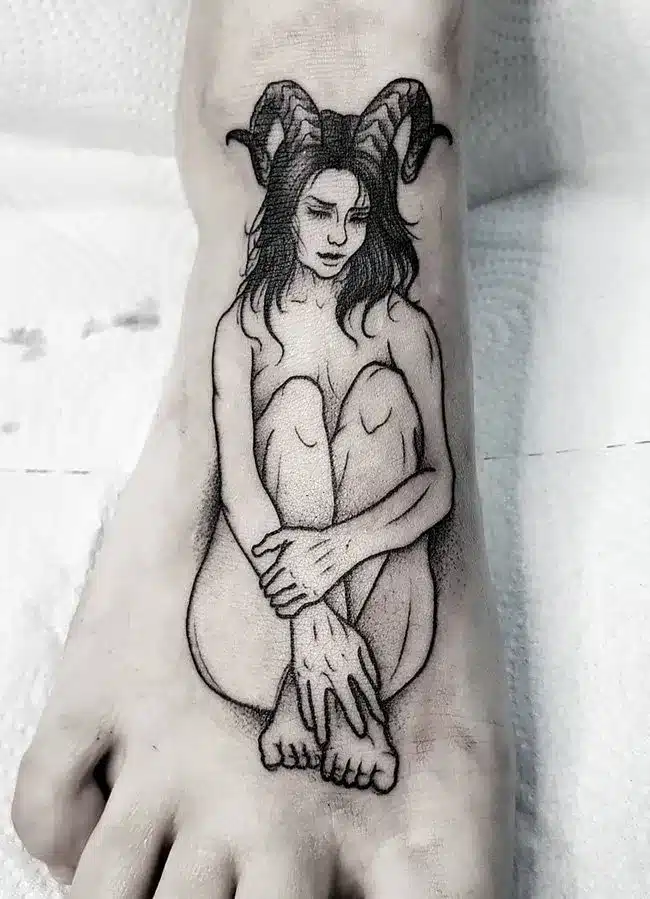 Succubus Tattoo on Feet