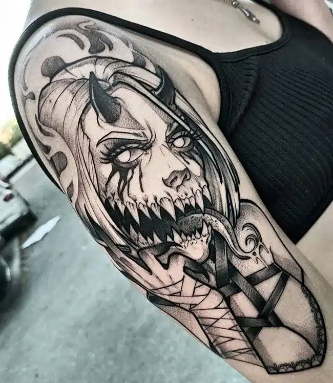 Gangsta Arm tattoo Succubus Tattoo