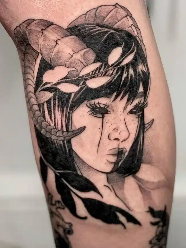 Succubus Tattoo for knees