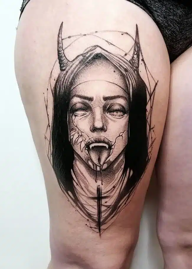 Dead pictures Succubus Tattoo for thighs