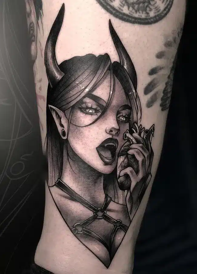 Heart in hand Succubus Tattoo 