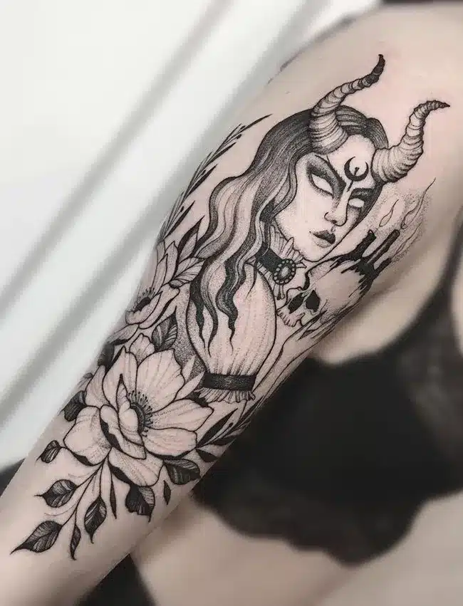 Flower girl Succubus Tattoo for arms