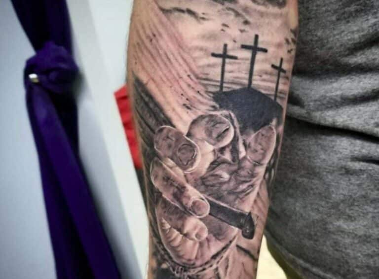 3 Cross Tattoo on ARM