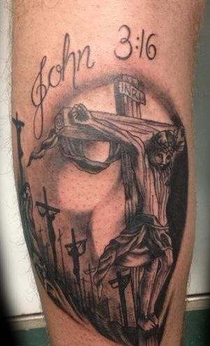 john 3:16 3 Cross Tattoo 