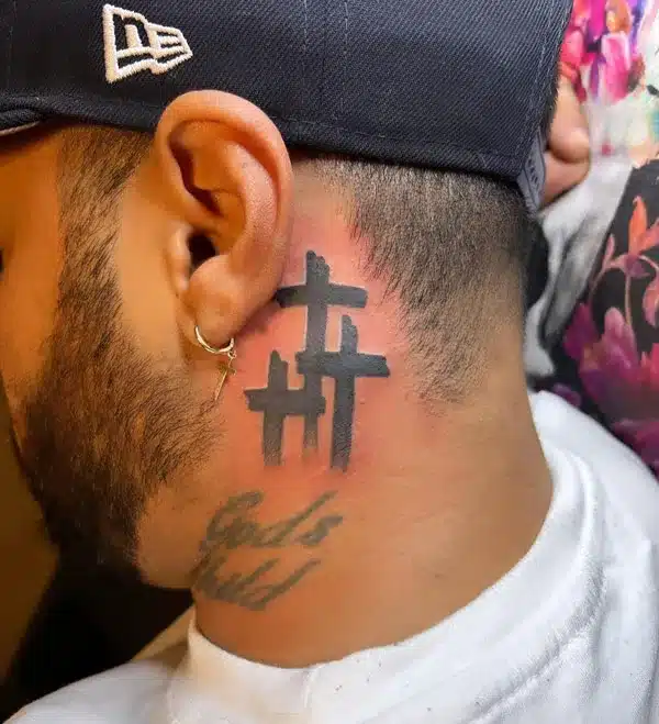 3 Cross Tattoo with God's Child