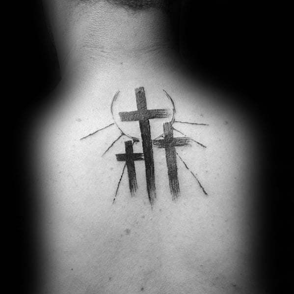 Symbol of 3 Cross Tattoo 