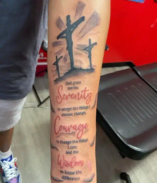 3 Cross Tattoo , Sevenity, Coverage and wisdom