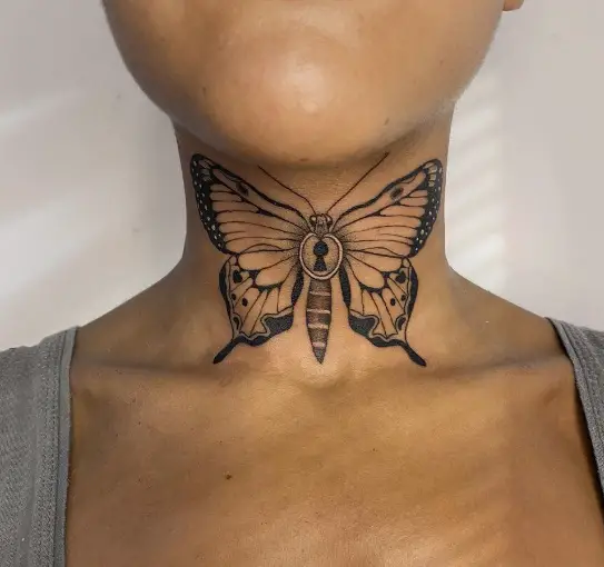 butterfly tattoo with keyhole