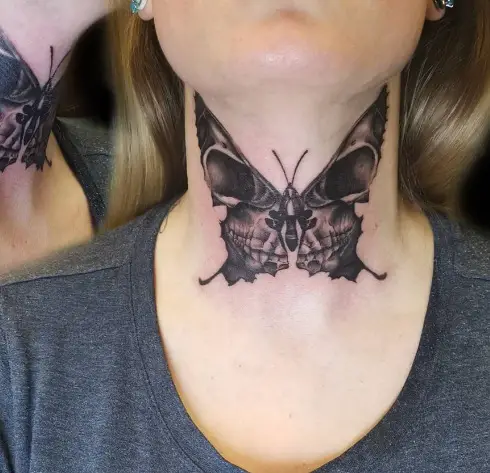Scary butterfly tattoo