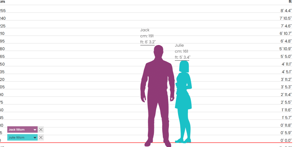 Hikaku Sitatter Height Comparison between couples