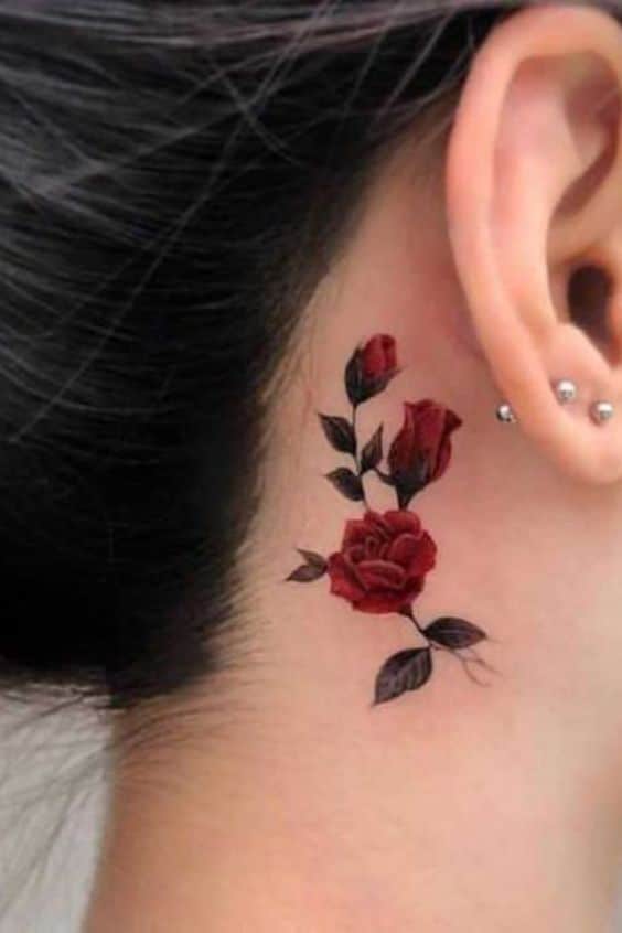 Rose Tattoo on Neck - Attractive Rose Neck Tattoos For Guys