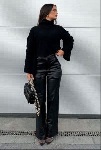 Sleek Black Attire Ideas for Girls' Night - classy all black party outfit