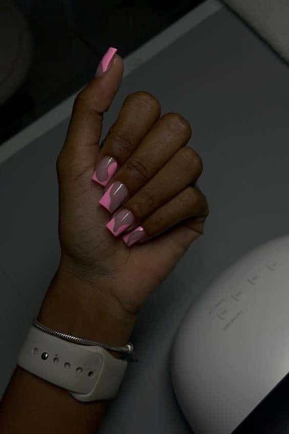 Pink Nails Abstract