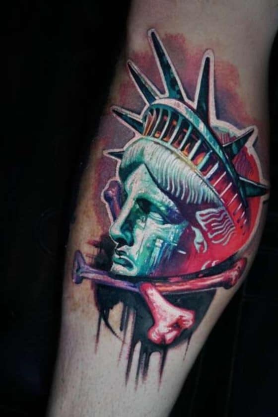 30 Classic Statue Of Liberty Tattoo Ideas 