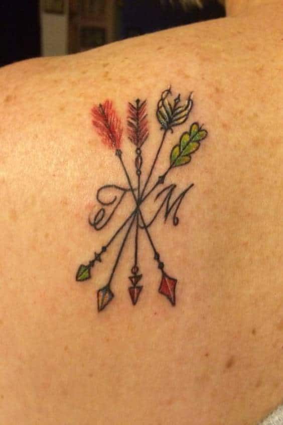 initial Arrow tattoo