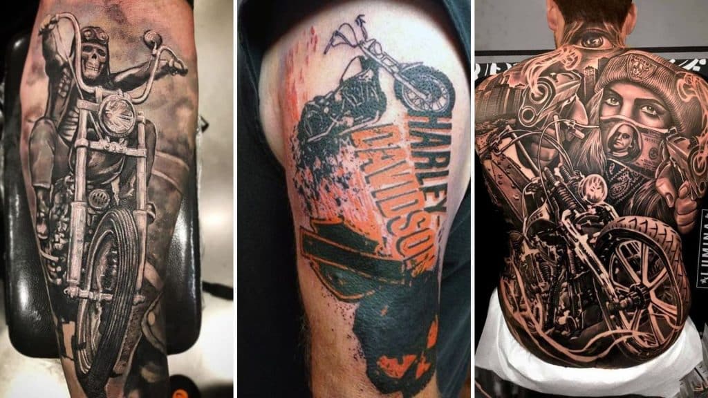 Amazing Tattoo Designs with Harley Bike